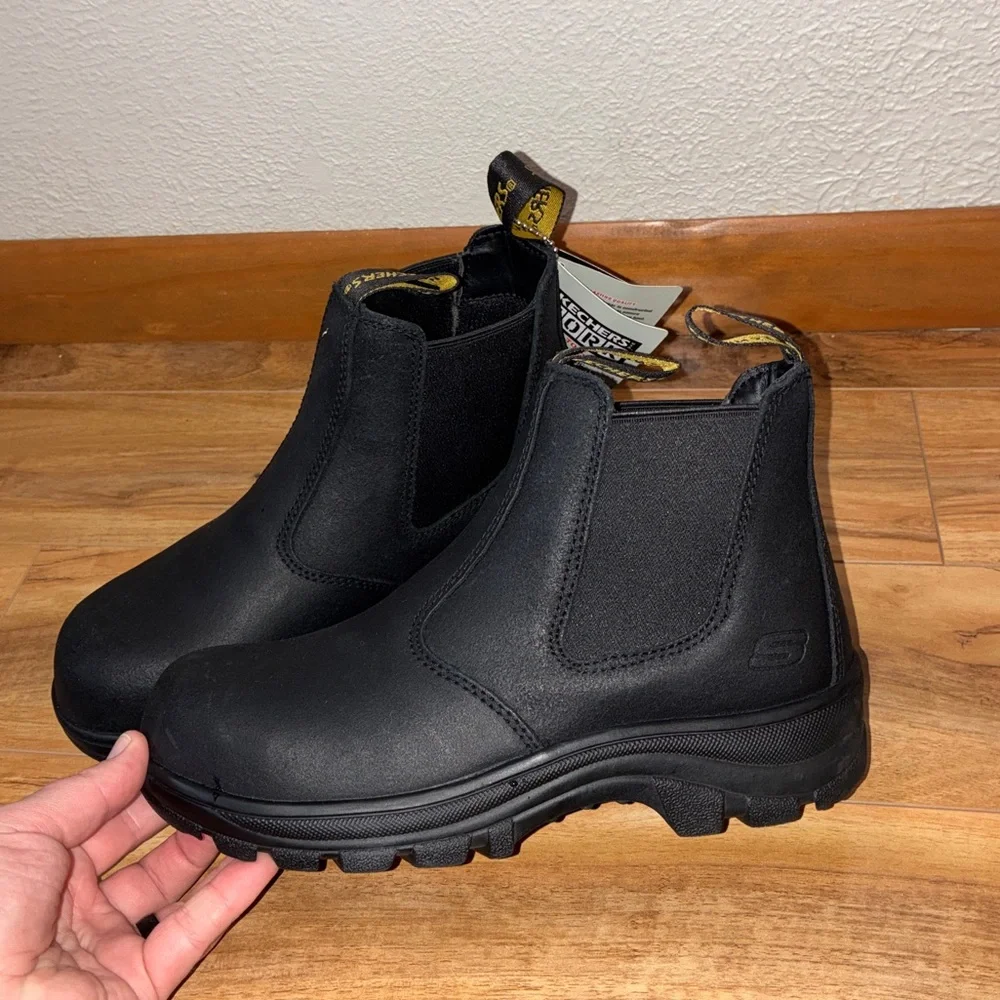 NWT Women's Skechers Workshire Jannit Work Boots - Composite Toe - size 6.5 - Picture 1 of 11